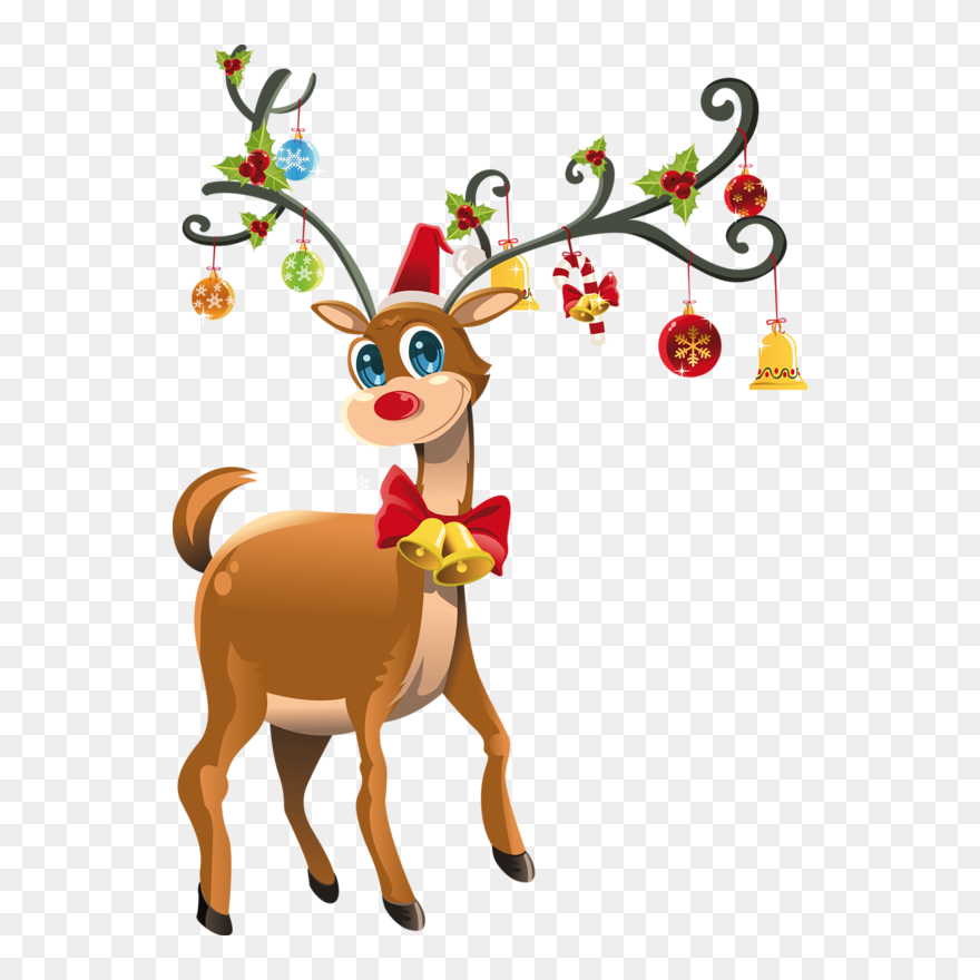 Rudolph Clipart Baby - Petit Renne Au Nez Rouge - Png Download