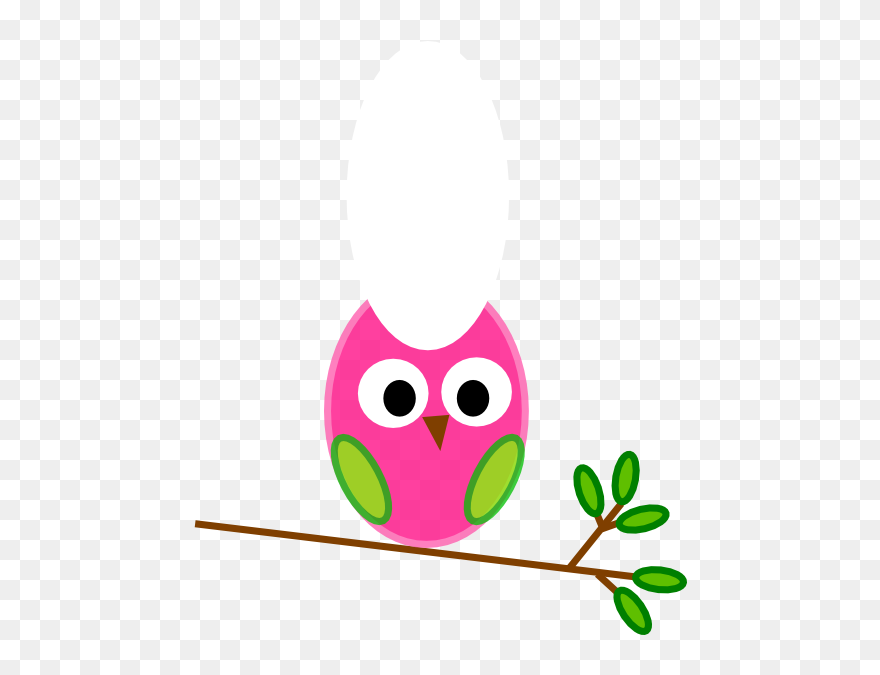 Owls On A Branch Cartoon Clipart