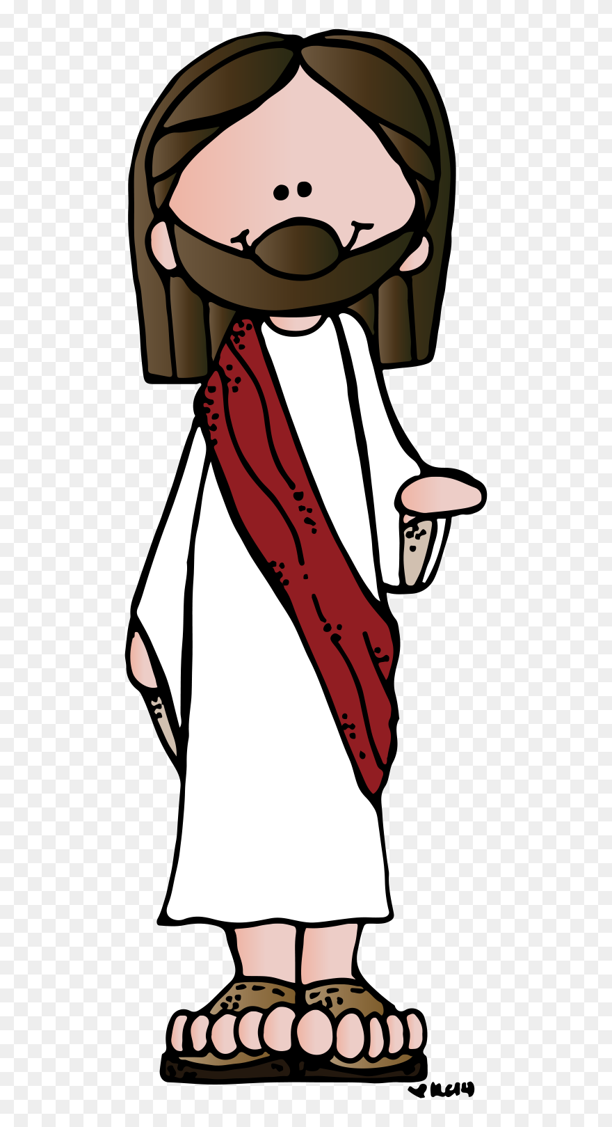 Mary Joseph And Jesus Clipart Image Freeuse Melonheadz - Melonheadz Jesus Clipart - Png Download