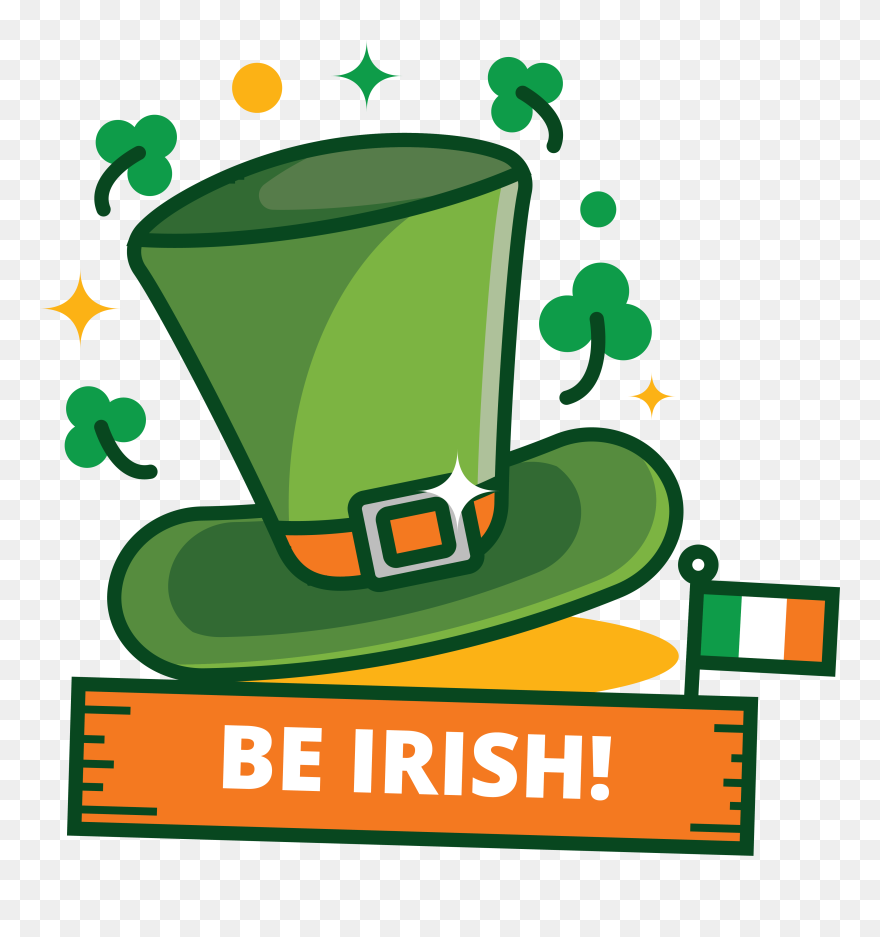 St Patrick"s Day Green Hat Sticker Vector - St Patricks Day Stickers Png Clipart