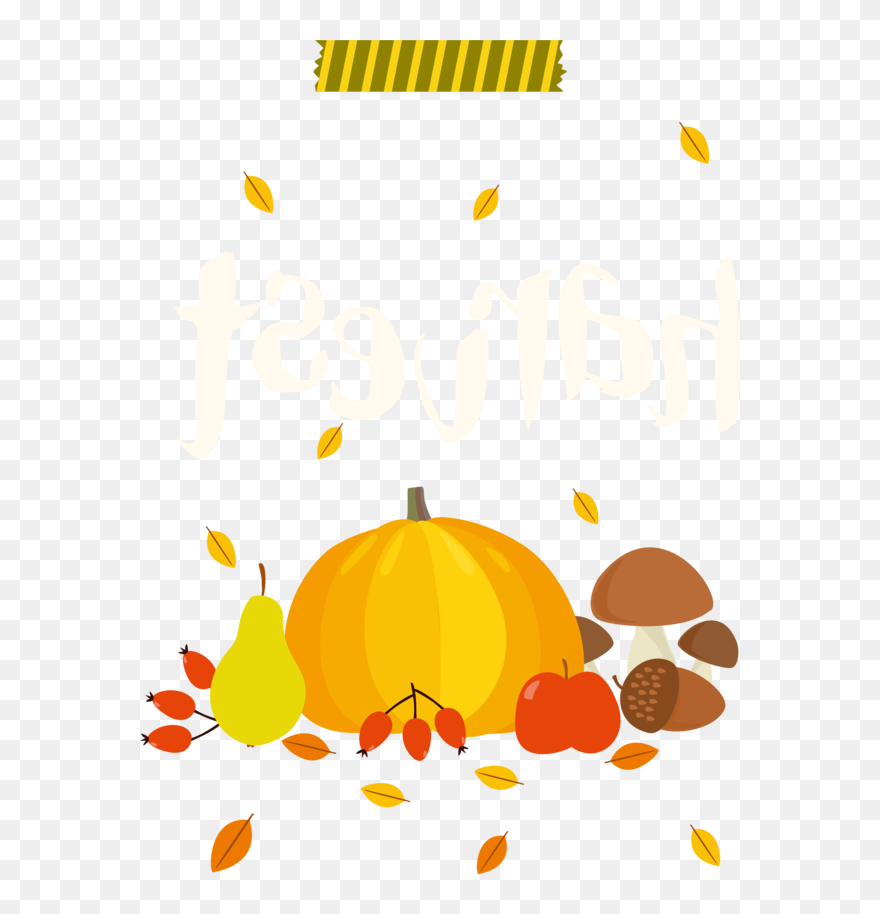 Transparent Autumn Harvest Festival Harvest Food Yellow - Pumpkin Clipart