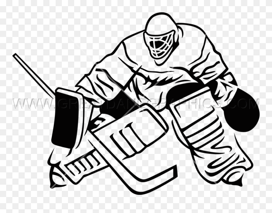 Field Hockey Clipart Drawing - Draw A Hockey Goalie - Png Download