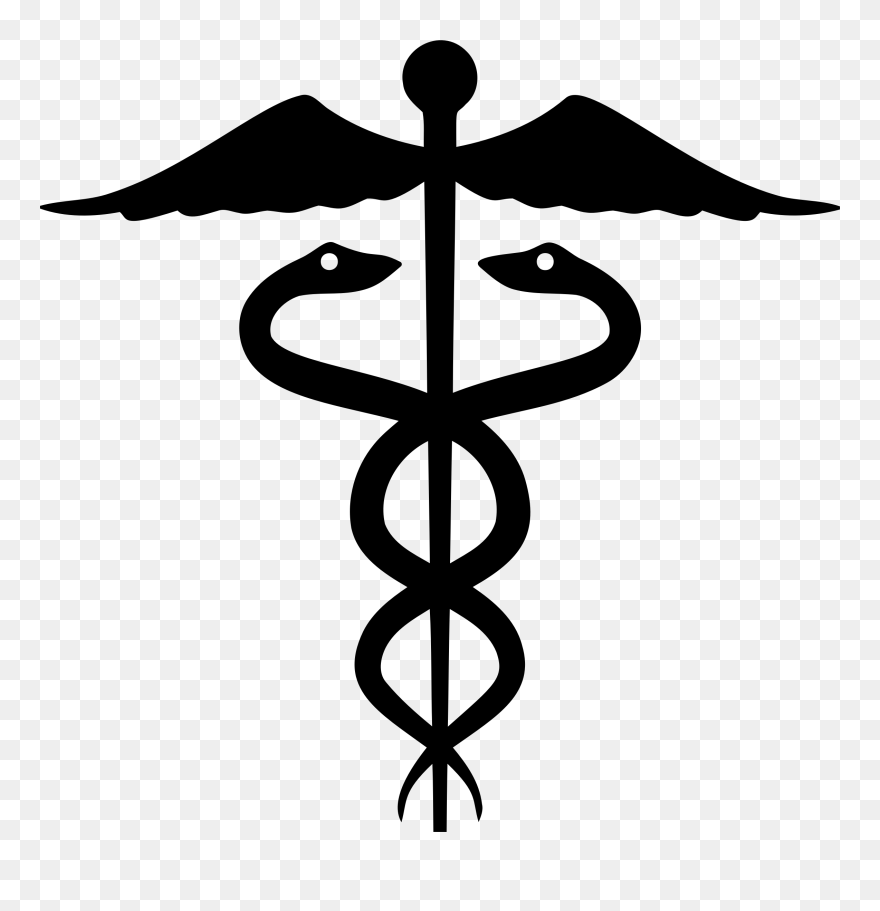 Two Serpents Intertwining Caduceus Vector Clipart Image - Rod Of Asclepius Transparent - Png Download