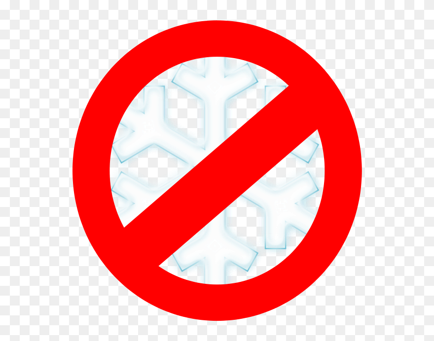 No To Snow - Red Stop Card Uno Clipart