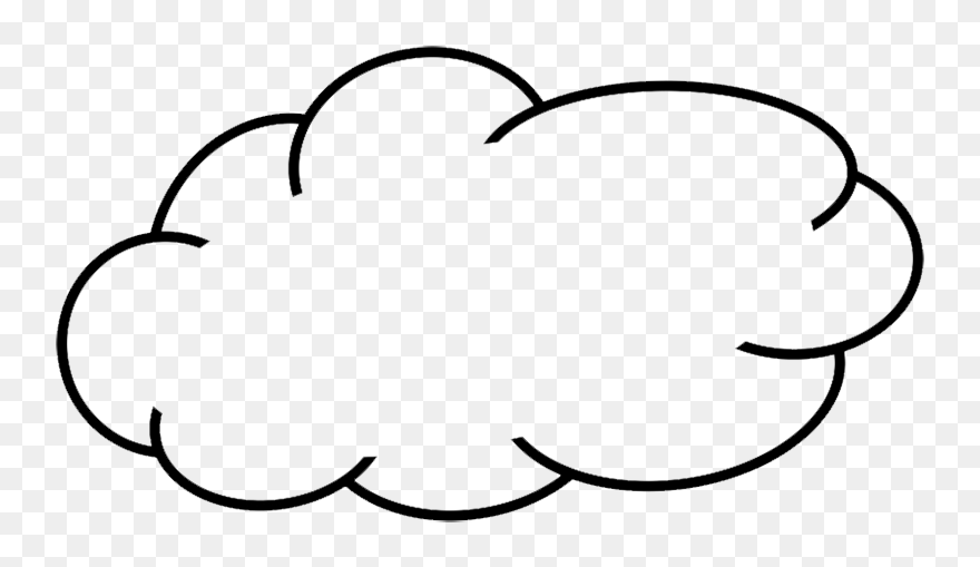 Cloud Outline Png Clipart - Transparent Background Gray Clouds Clipart Free