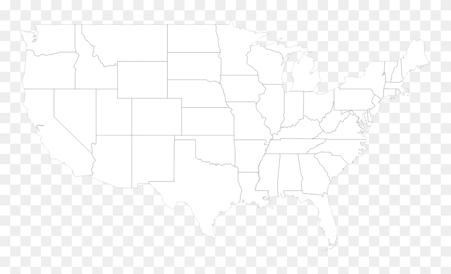 Free Us Map Clipart Clipart Library North America Map - Many People Die A Day Of Heart Disease - Png Download