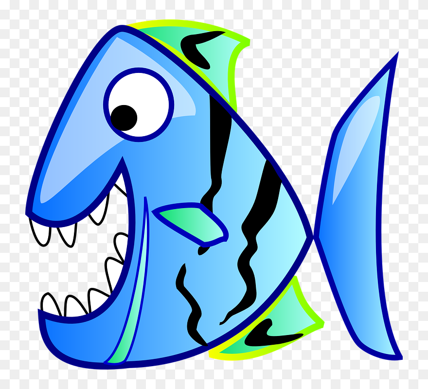 Icon, Blue, Fish, Theme, Apps, Piranha - Big Fish Clip Art - Png Download