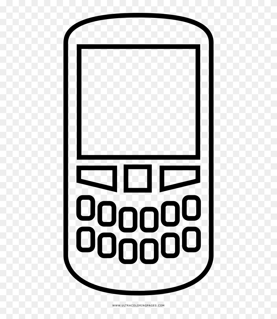 Cell Phone Coloring Pages - Coloring Page Mobile Phone Clipart