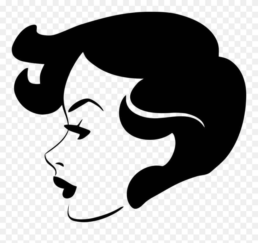 Head,stencil,art - Face Outline Of A Women Clipart