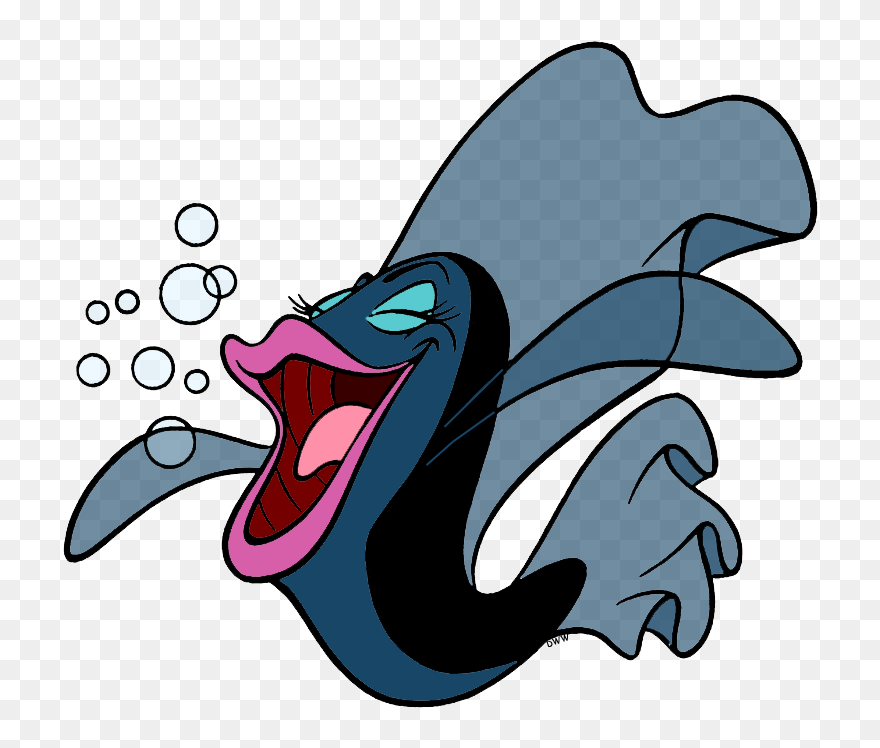 Little Mermaid Clip Art - Little Mermaid Disney Fish - Png Download