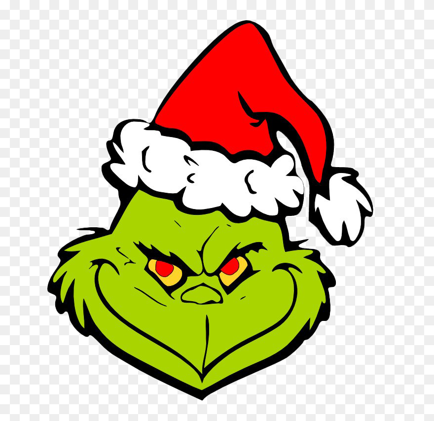 Grinch Png Pic - Grinch With Santa Hat Clipart
