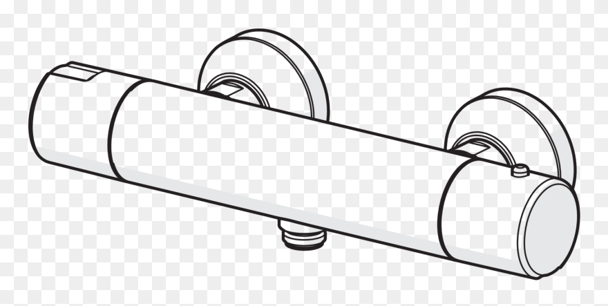 Faucet Clipart Shower Faucet - Line Art - Png Download