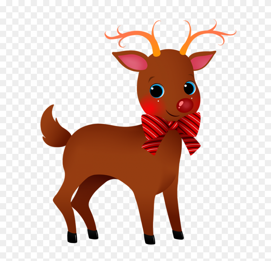 Holidays Clipart Reindeer - Cute Clipart Reindeer Christmas - Png Download