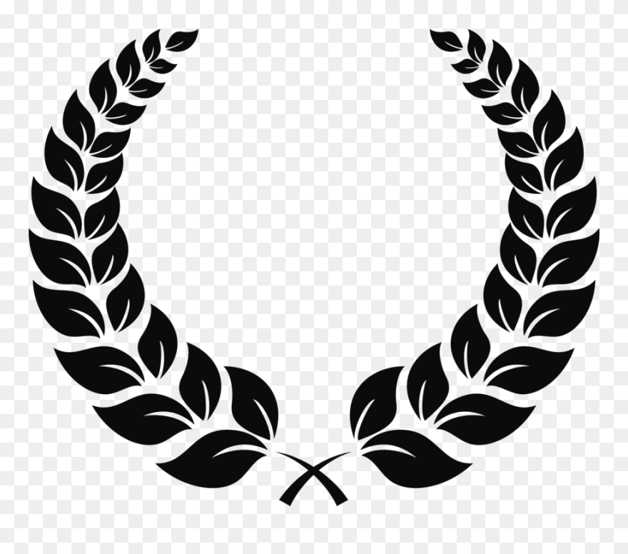 Monochrome Photography,body Jewelry,wing - Laurel Wreath Vector Png Clipart