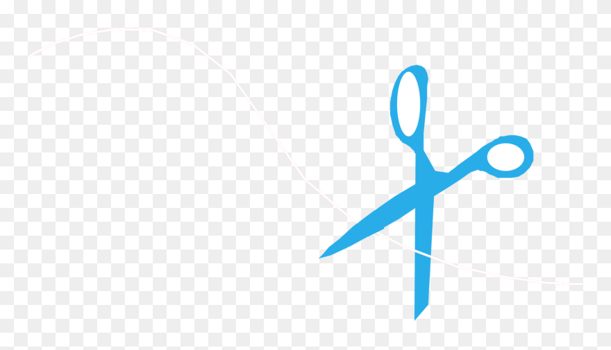 Blue,graphic Design,angle - Scissors Cutting Thread Clipart - Png Download
