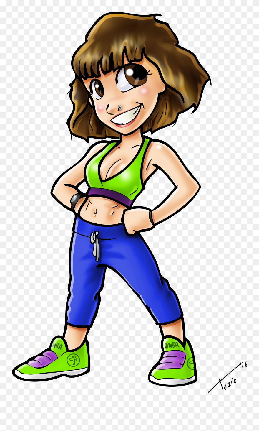 Zumba Girl Images Cartoon Clipart