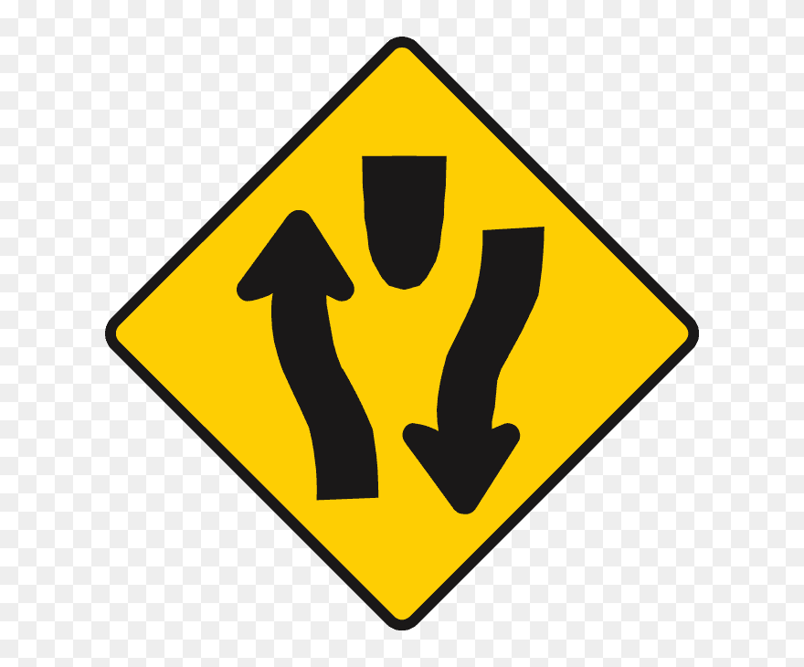 Divided Highway Sign Clipart