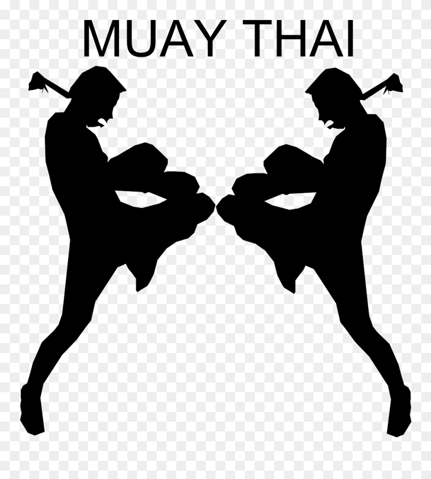 Muay Thai Kickboxing Svg Clip Arts - Muay Thai Vetor Png Transparent Png