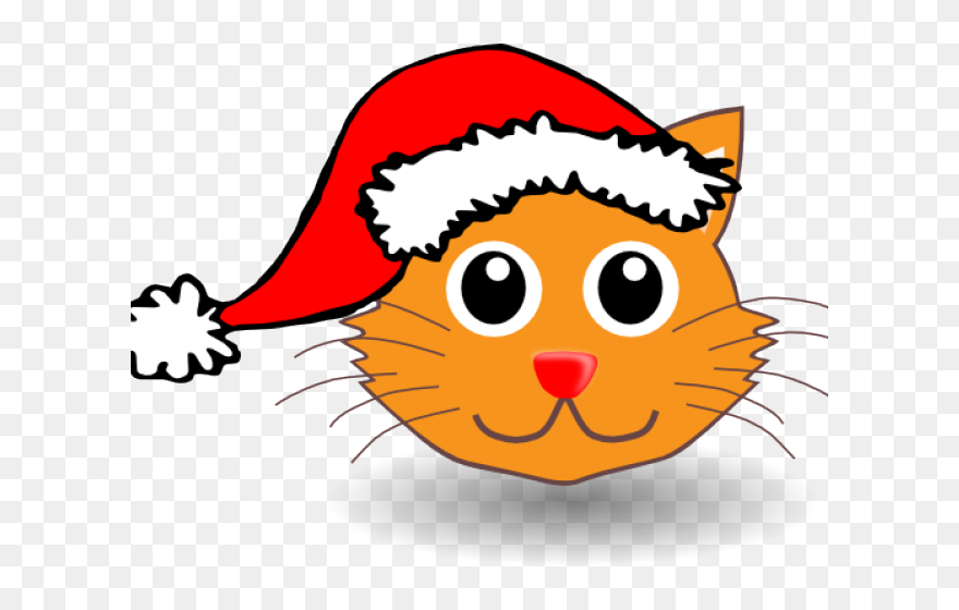 Christmas Cat Clipart - Png Download