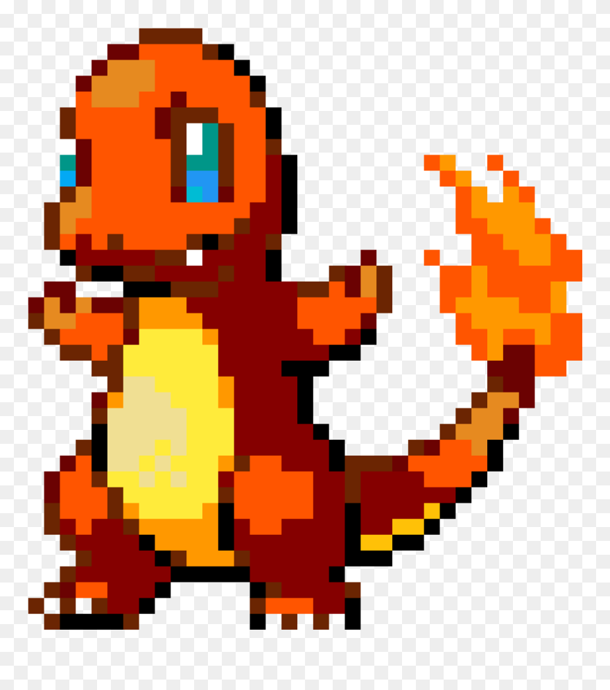 Charmander Pikachu Gif Pokémon Pixel Art - Pixel Art Pokemon Charmander Clipart
