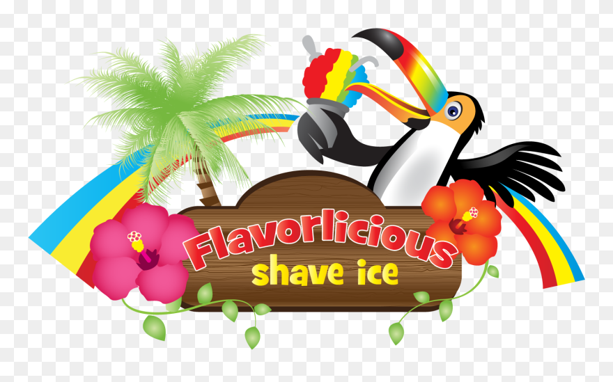 Flavorlicious Shave Ice - Logo Snow Cone Design Clipart
