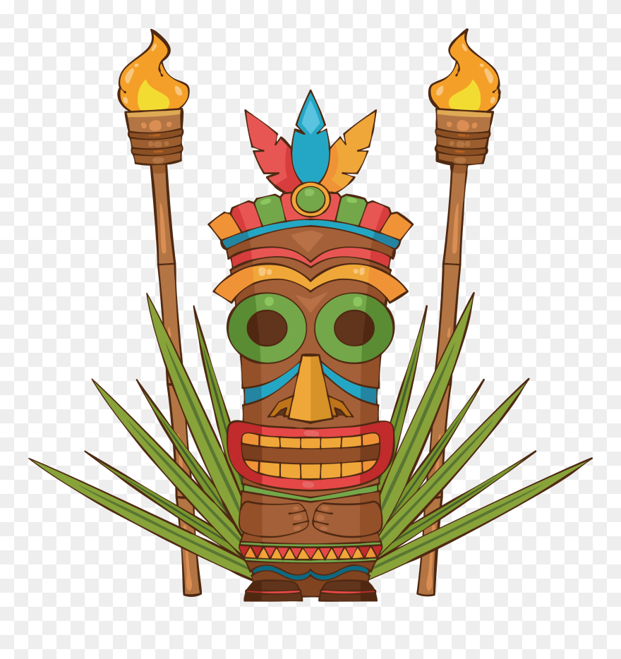 Clipart Cup Tiki, Clipart Cup Tiki Transparent Free - Hawaiian Tiki Mask Png