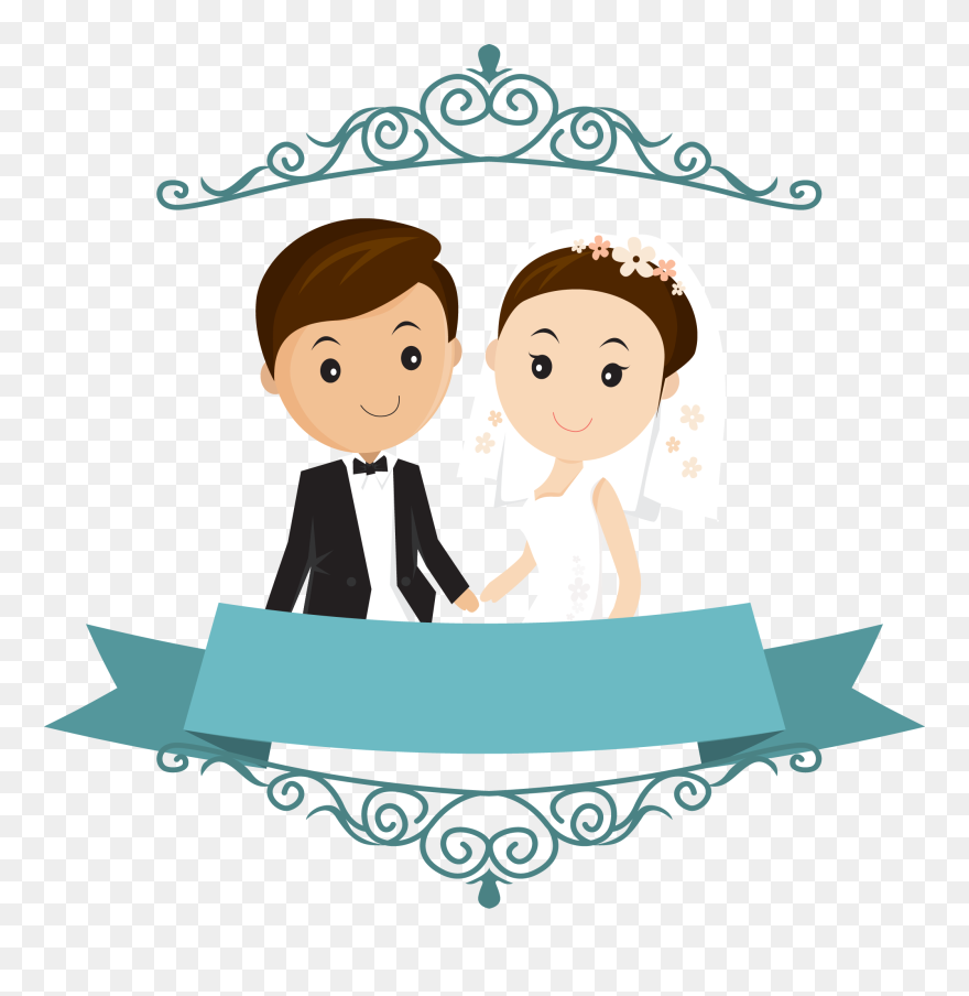 Cartoon Wedding Couple Png Clipart