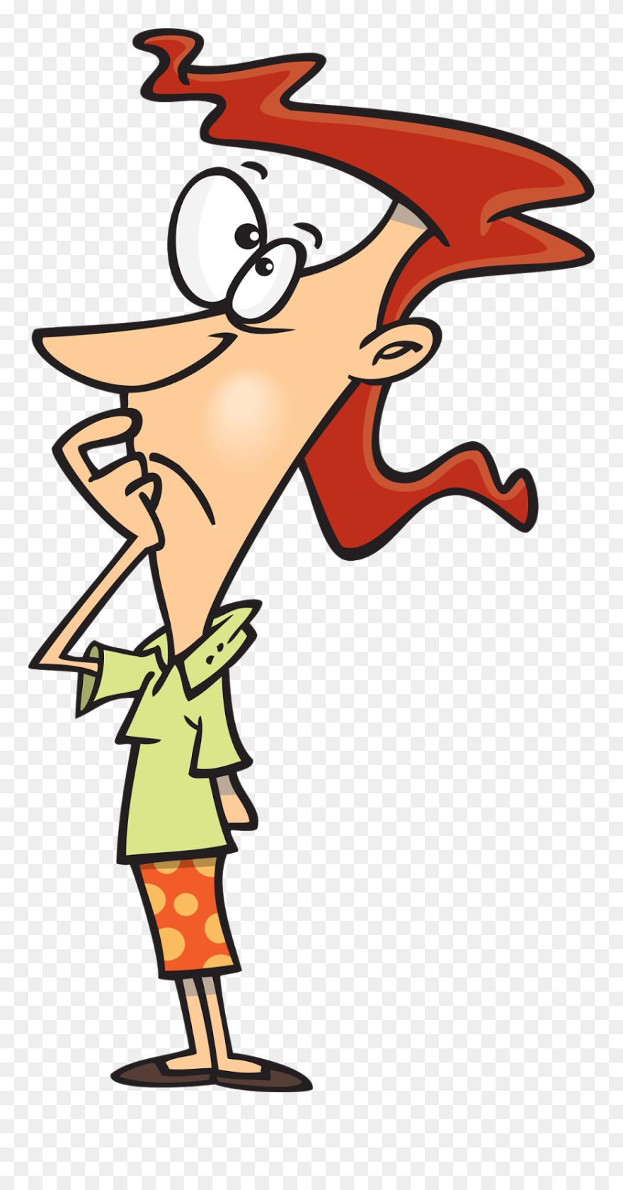 Wellness Wednesday - Thinking Woman Clipart - Png Download