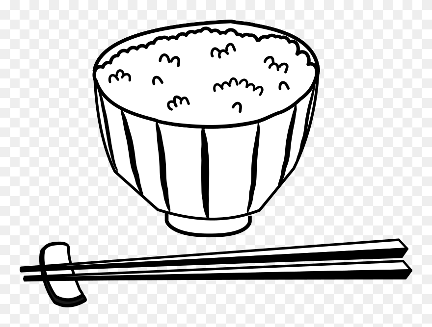 Oatmeal Clipart Black And White - Rice Clipart Black And White - Png Download