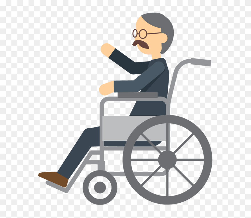 Clipart Boy Wheelchair - Cartoon Man In A Wheelchair - Png Download