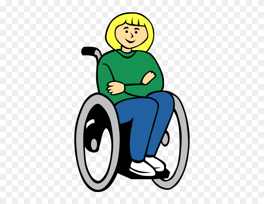 Girl In Wheelchair - Person In Wheelchair Clipart - Png Download