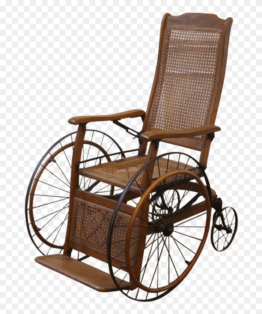 Antique Wheelchair Clip Arts - Antique Wheelchair - Png Download