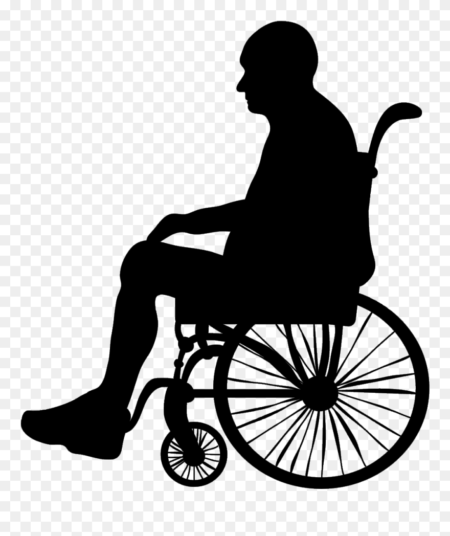 Old Of Wheelchair Illustration Elderly Silhouette Age - Tuileries Garden Clipart