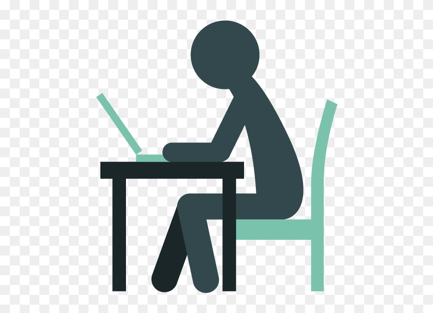 Student Desk - Sitting Clipart