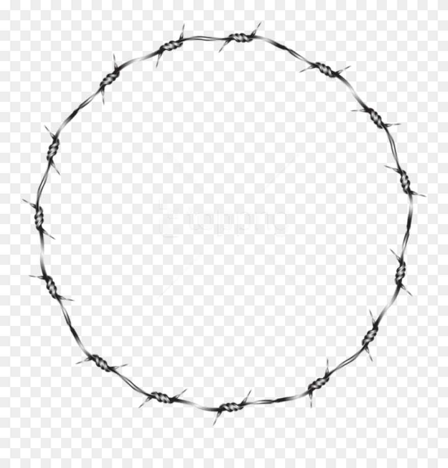 Free Png Download Wire Round Border Transparent Clipart - Barbed Wire Circle Png