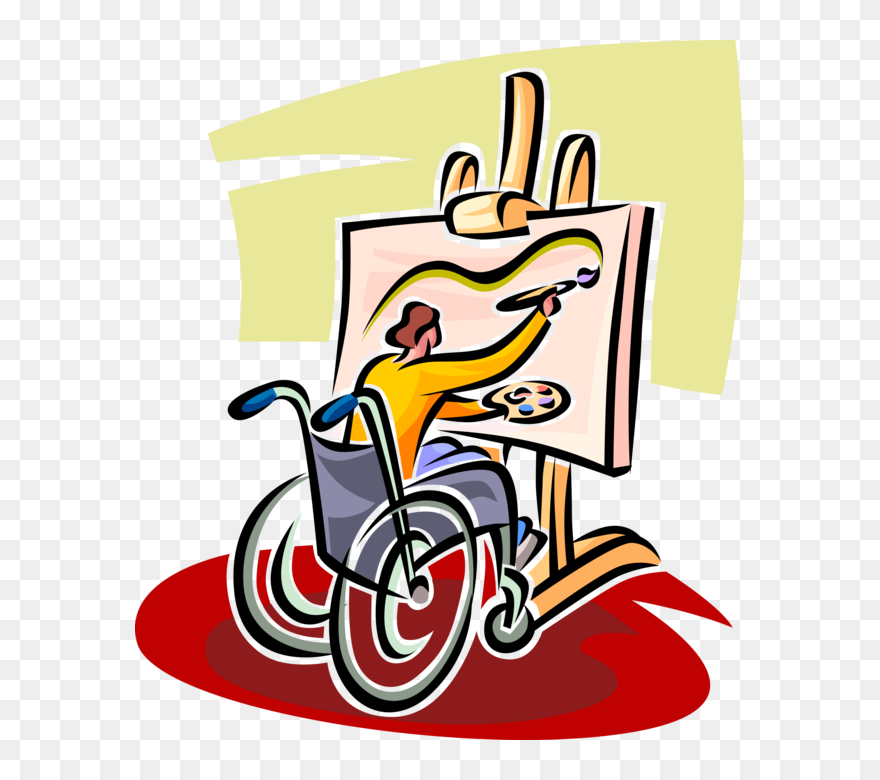 Painting Of Disabled Person Clipart