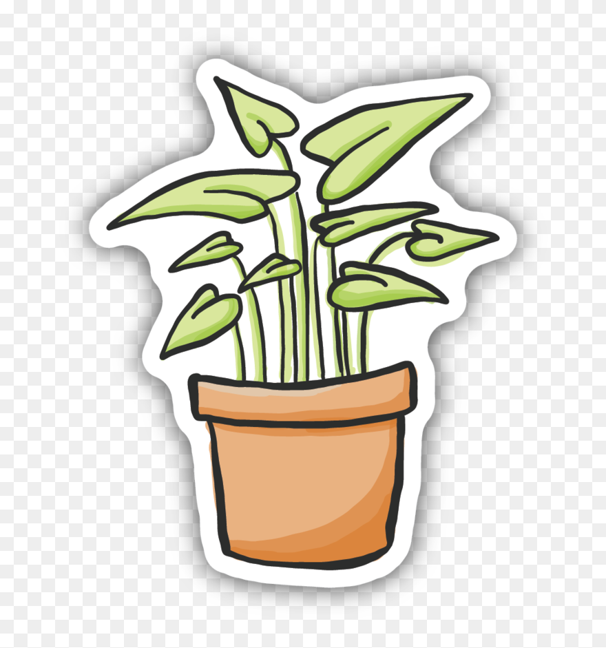Arrowhead Plant Sticker - Plant Stickers Clipart