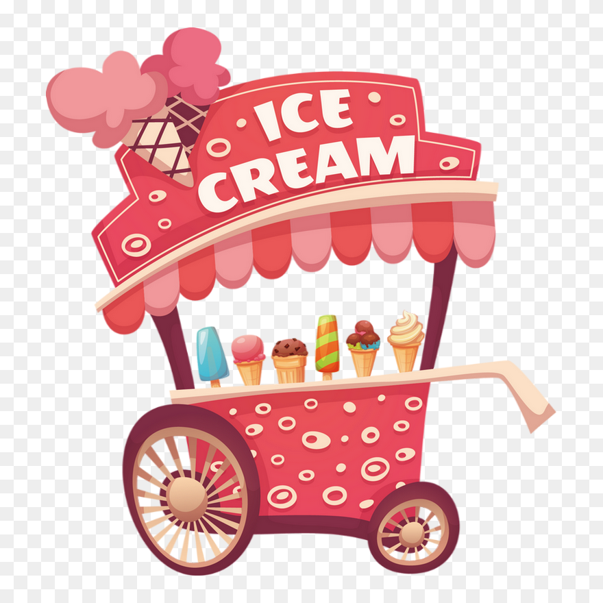 Download Dessin Png Chariot De Glaces, Tube - Ice Cream Cart Clipart