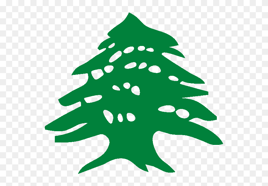Cedar Tree Lebanese Flag Clipart