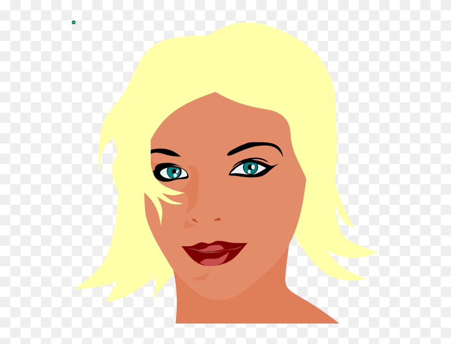 Blonde Girl Head Transparent Clipart