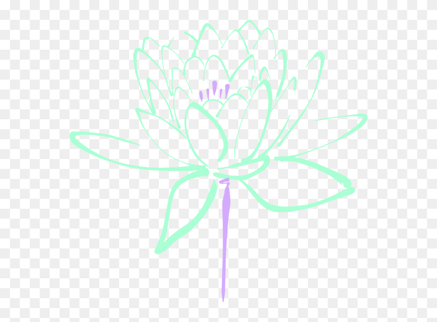 How To Set Use Purple Mint Lotus Clipart , Png Download - Flower Transparent Png