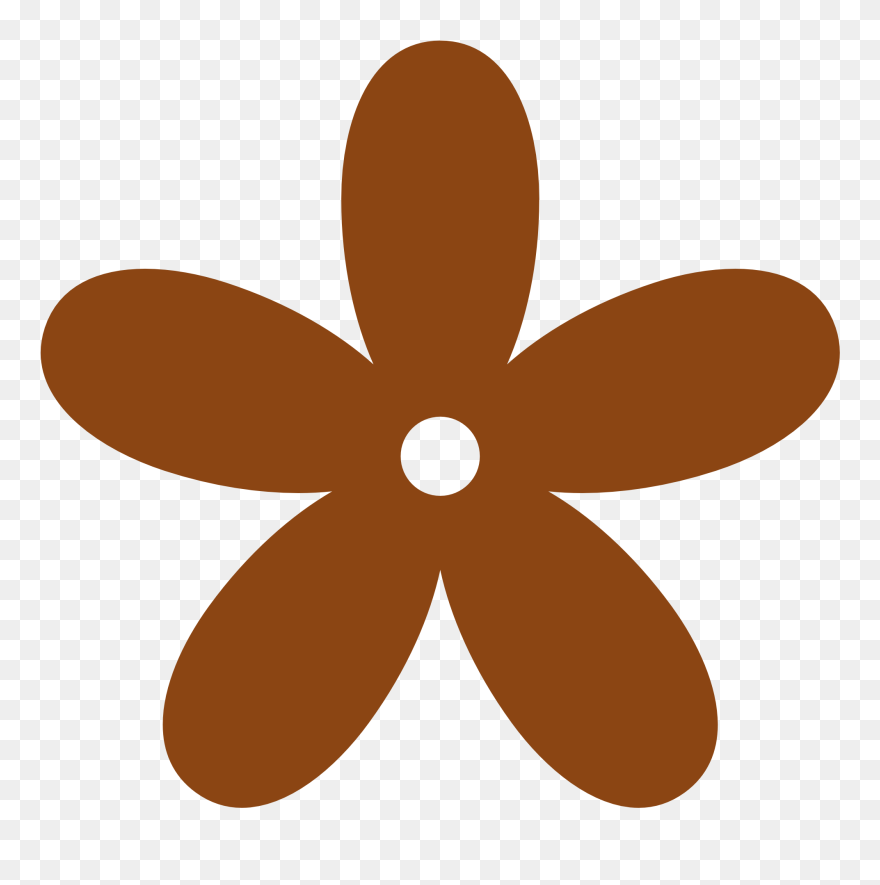 Brown Clipart Brown Object - Brown Flower Clipart - Png Download