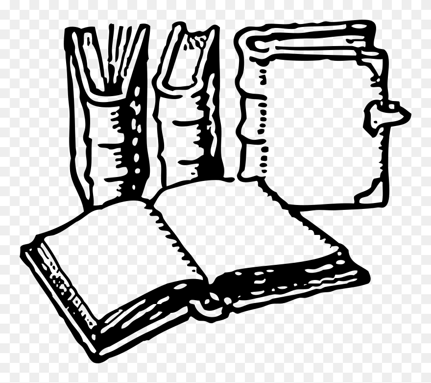 Books - Books Black And White Clipart - Png Download