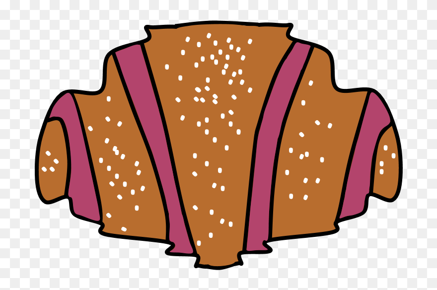 Rugelach, Raspberry, Sugar Crystals - Rugelach Cartoon Clipart - Png Download