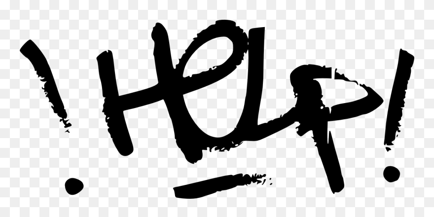 Help - Help Me Word Png Clipart