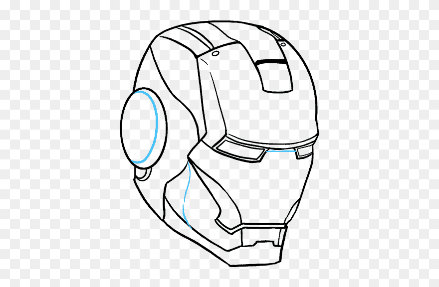 How To Draw Iron Man In A Few Easy Steps - Iron Man Line Drawing Clipart