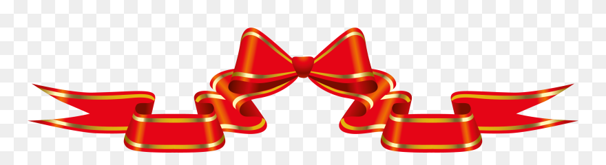Red Banner With Bow Png Clipart Picture - Banner Red Bow Png Transparent Png