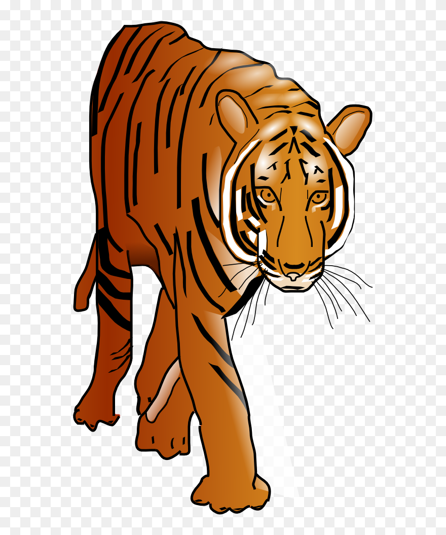 Onlinelabels Clip Art - Tiger And Dog Story - Png Download