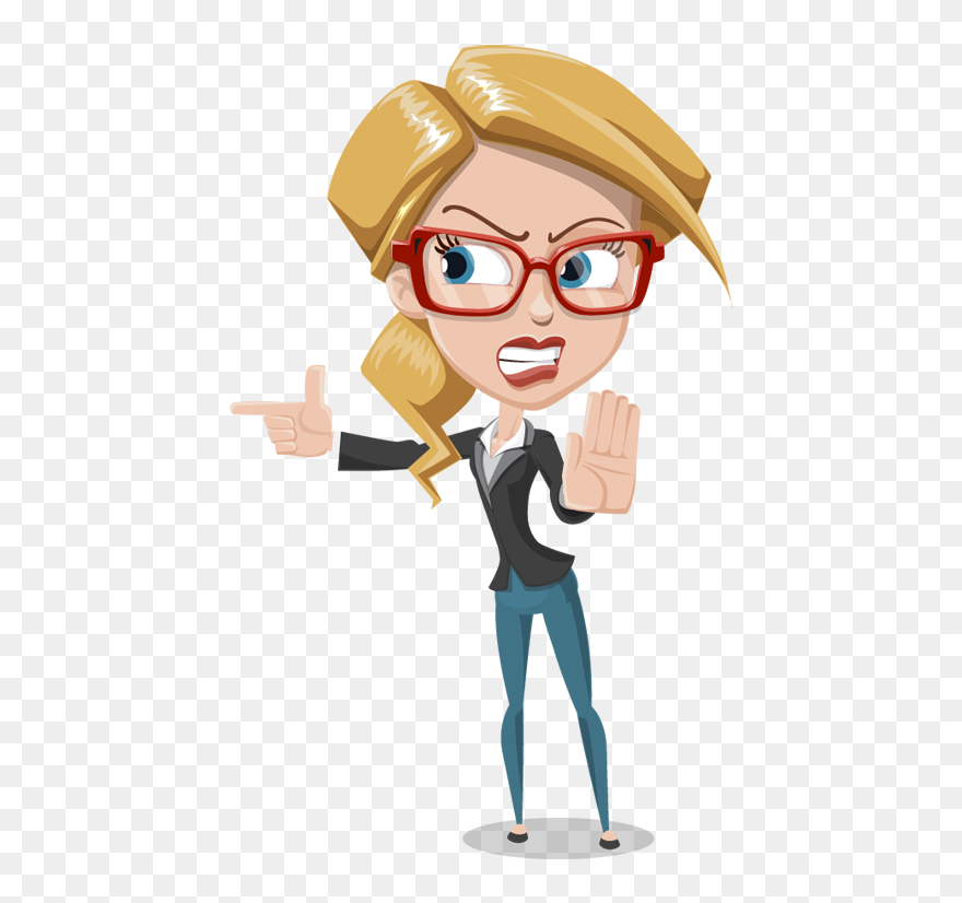 Course Clipart Acknowledgement - Angry Woman Clip Art - Png Download
