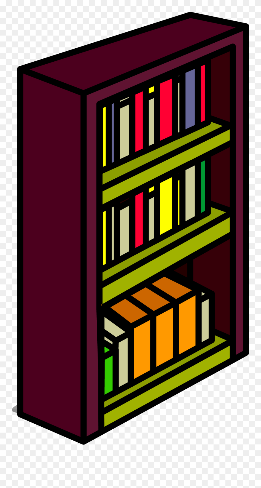 Clipart Book Shelf Clipart Freeuse Library Image - Clip Art Book Shelf - Png Download